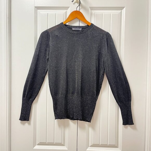 Marks & Spencer Sparkly Knit Jumper Sweater Black - S - Picture 1 of 11